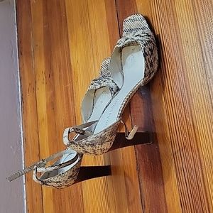 Enzo Angiolini snake skin print heels